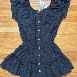 Eberjey Elsie Eyelet Detail Cotton Mini Dress